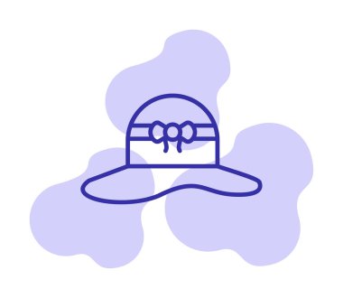 Güneş şapkası Icon vektör çizim