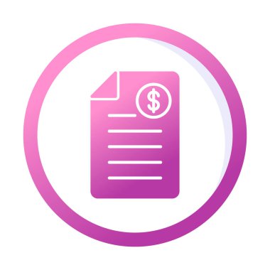 Alışveriş Faturası Vektör renk simgesi tasarımı 