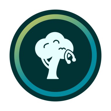 Kiraz Ağacı web simgesi, vektör illüstrasyonu