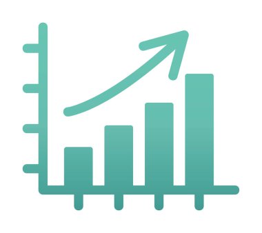 büyüyen grafik, bar grafiği vektör çizimi