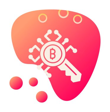 düz Şifreleme Anahtarı simgesi. vektör ince çizgi çizimi.