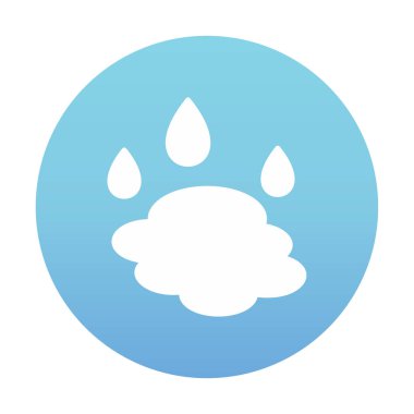 Su damlaları ve su birikintisi ikonu, veteriner illüstrasyonu 