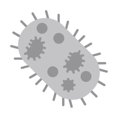 düz mikroorganizma ikon vektör illüstrasyon tasarımı