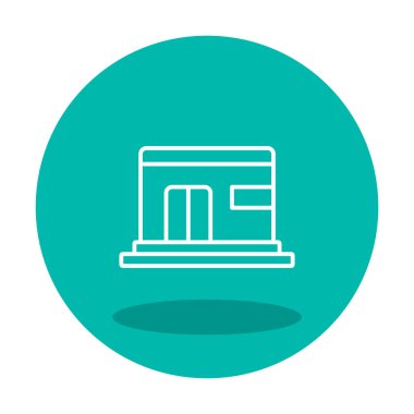 Sığınak düz ikon vektör çizimi