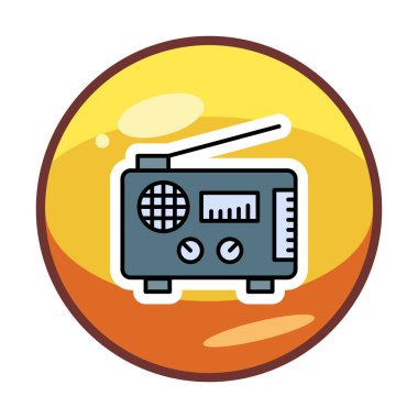 radyo ikonu. özet çizim vektörü 