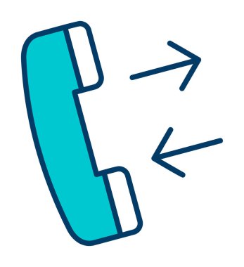 Basit bir telefon görüşmesi. simge vektör illüstrasyonu  