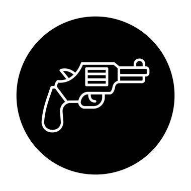 silah simgesi, basit vektör illüstrasyonu