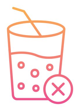 Meyve suyu işareti yok. Web simgesi basit illüstrasyon 