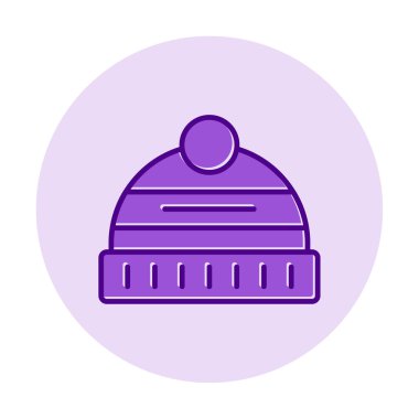 Kış Şapkası simgesinin vektör illüstrasyonu