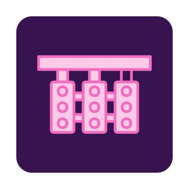 Trafik ışıkları web simgesi, vektör çizim 