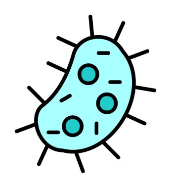 düz Amoeba simge vektör illüstrasyon tasarımı