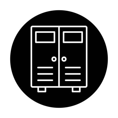 Lockers web simgesi, vektör illüstrasyonu                