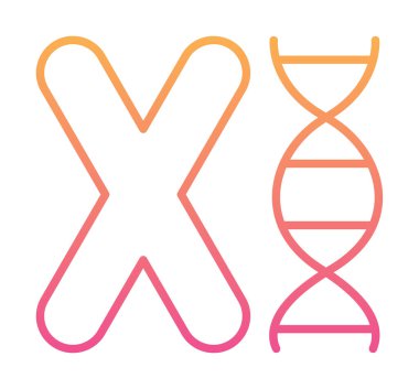 düz Kromozom ikon vektör illüstrasyon tasarımı