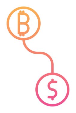 Bitcoin kripto döviz vektör çizimi 