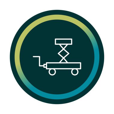 Makas kaldırma simgesi tasarımı, vektör illüstrasyonu