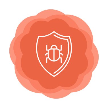 Antivirüs kalkan koruma vektör çizimi tasarımı