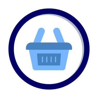 Alışveriş sepeti ikonu vektör illüstrasyonu 