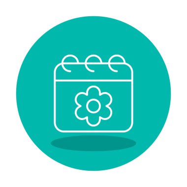 Sakura tarih simgesi, vektör çizimi 