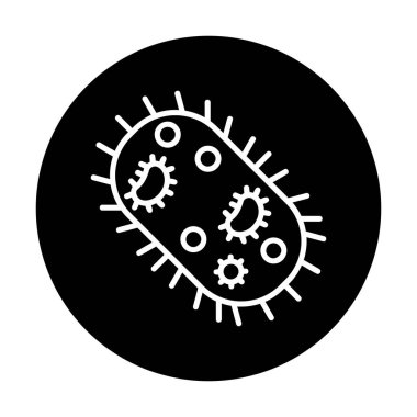 düz mikroorganizma ikon vektör illüstrasyon tasarımı