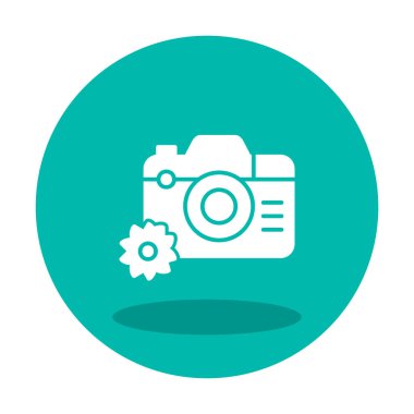 fotoğraf makinesi ikon vektör illüstrasyonu                      