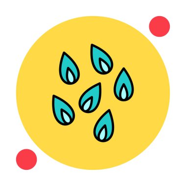 Çiçek Yaprakları simgesi, vektör illüstrasyonu  