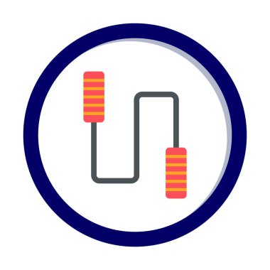 İp sporu ikonunu atlıyorum. Vektör illüstrasyonu 