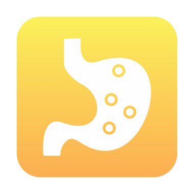 İnsan mide ikonu. Beyaz arkaplanda izole edilmiş web tasarımı için İnsan mide vektörü simgesi