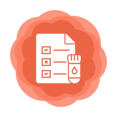 Tıbbi Test Raporu ikon vektör illüstrasyonu 