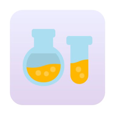 Matara ikonu. Laboratuvar ekipmanları. vektör illüstrasyonu.                     