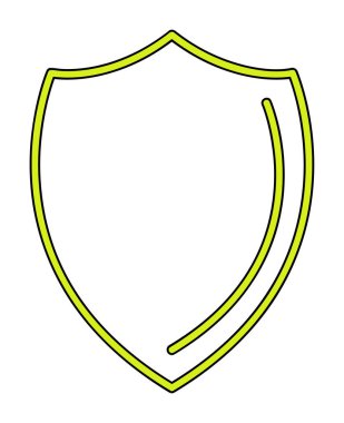 Kalkan yassı ikon vektör çizimi