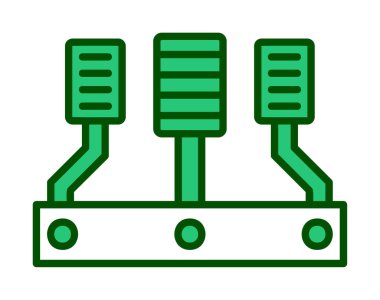 Araba Hızlandırıcı düz simgesi, vektör illüstrasyonu 