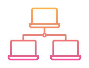 Basit ağ simgesi, vektör illüstrasyonu