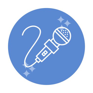 mikrofon web simge vektör çizim           