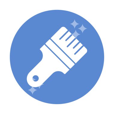 fırça ağ ikonu vektör illüstrasyonu