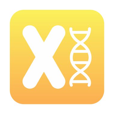 düz Kromozom ikon vektör çizimi 