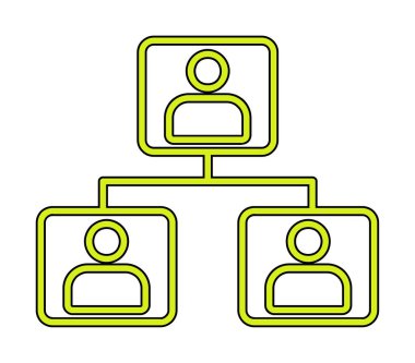 Basit ağ simgesi, vektör illüstrasyonu