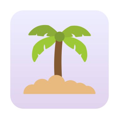 palmiye ağacı kutsal kişilerin resmi, vektör çizim