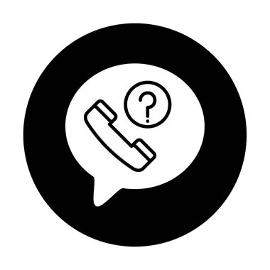 Basit kaçırılan çağrı simgesi, vektör illüstrasyonu