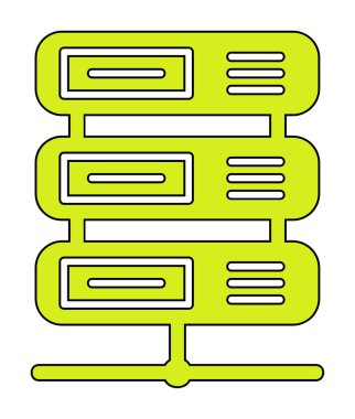 Veri sunucu simgesinin vektör illüstrasyonu 