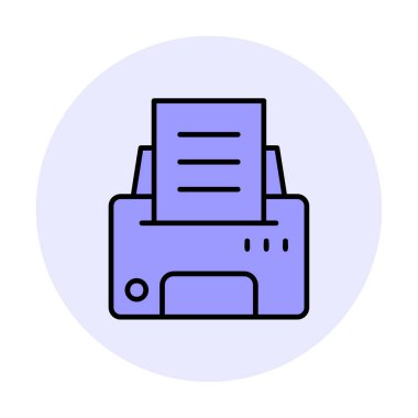 Yazıcı simgesi vektör illüstrasyonu