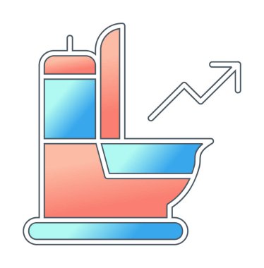 Ok simgesi vektör illüstrasyonlu idrar 