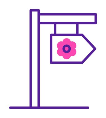 Tabela düz simgesi, vektör illüstrasyonu