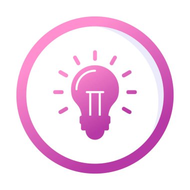 Ampul simgesi. vektör illüstrasyonu 