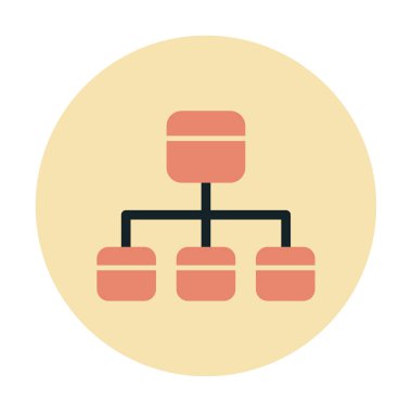 Modern Akış Çizelgesi simgesinin vektör çizimi                            