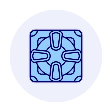 Lifesaver yassı simgesinin vektör çizimi, cankurtaran sembolü  