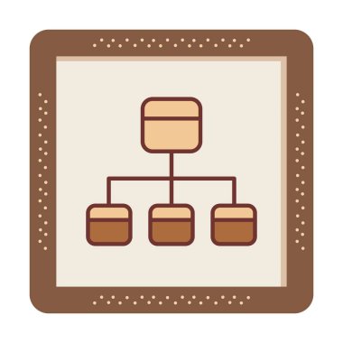 Modern Akış Çizelgesi simgesinin vektör çizimi                            