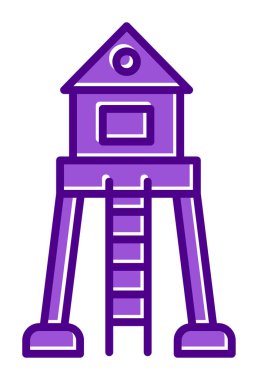 Askeri Kule. Web simgesi basit illüstrasyon 