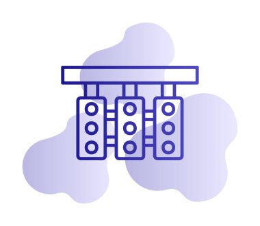 Trafik ışıkları web simgesi, vektör çizim 