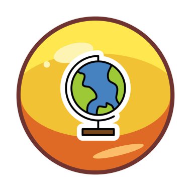 dünya ikonu vektör illüstrasyon tasarımı