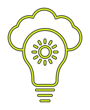 Bulut vektör ikonu. düz biçim 